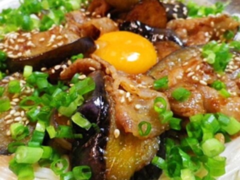 ガッツリ豚バラ茄子素麺